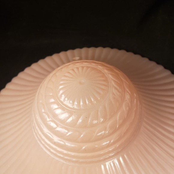 Vintage Art Deco Pink Glass Macbeth Evans Petalware Glass Ceiling Light Shade - Picture 3 of 8